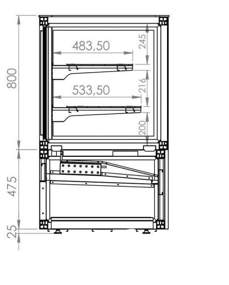 Vitrine réfrigérée 600 L — Combisteel 7489.5465
