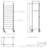 Chariots de débrassage démontable en 600x400 — Combisteel 7490.0255