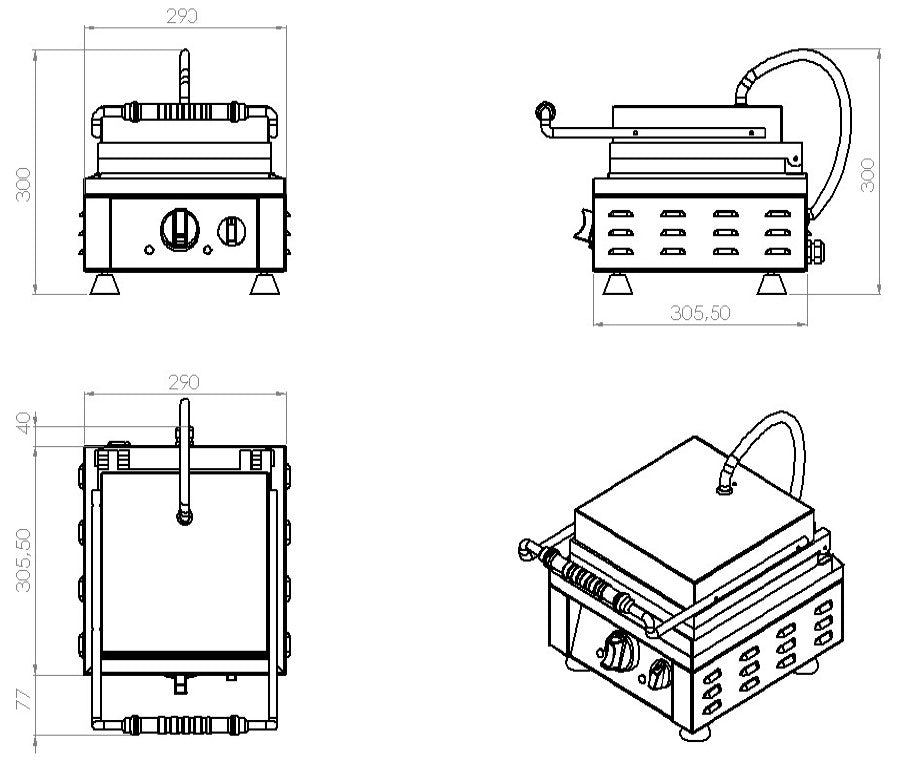 Appareil à gaufre — Combisteel 7491.0050