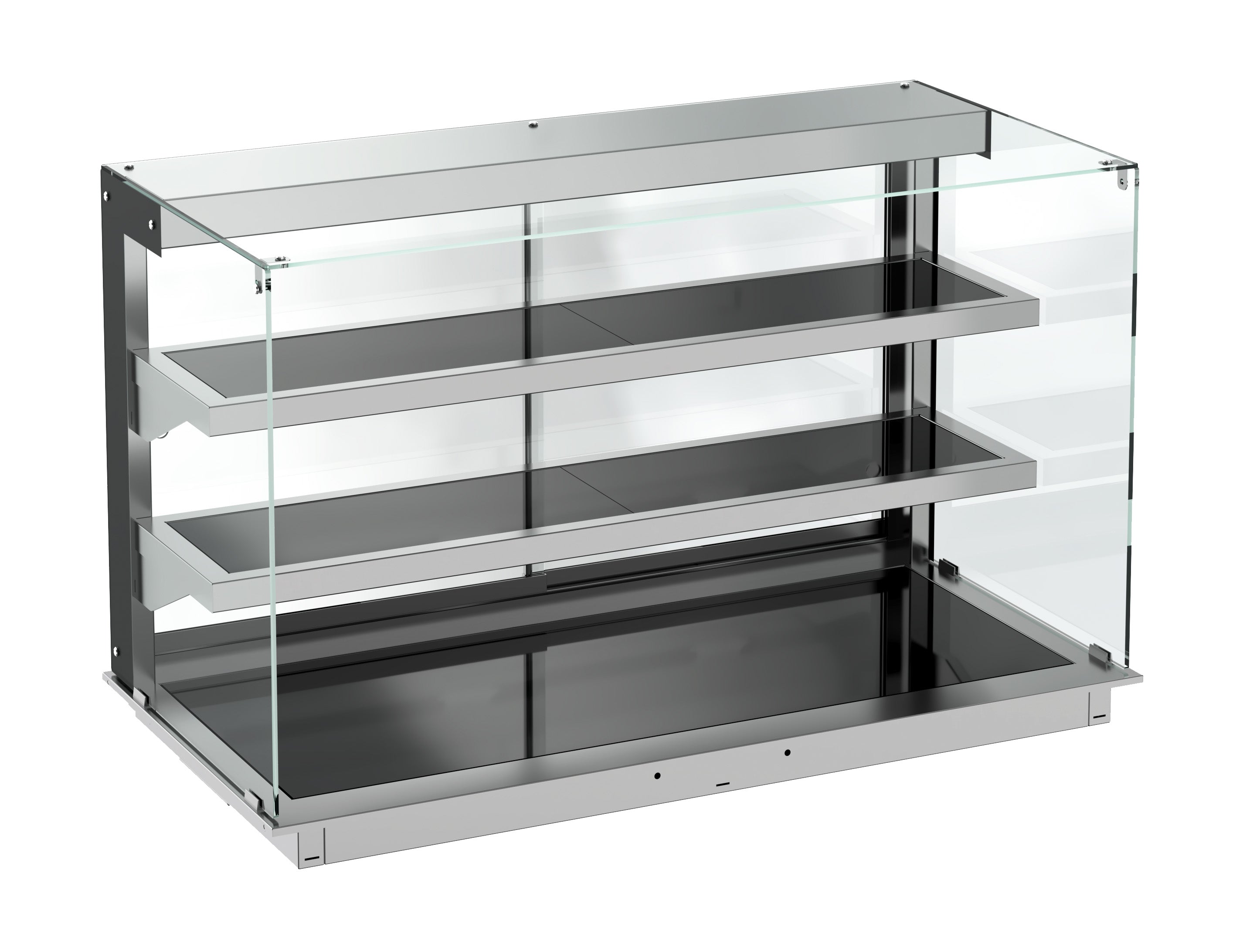 Drop-in vitrine cubique chauffante avec plaque vitro ceramique noir 3/1 — Combisteel 7495.0330