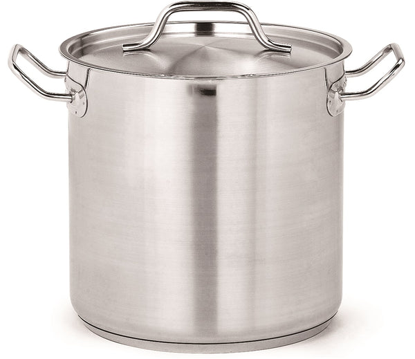 Marmite profonde en acier inoxydable + couvercle ø20 6,3 L — Combisteel 7501.0005