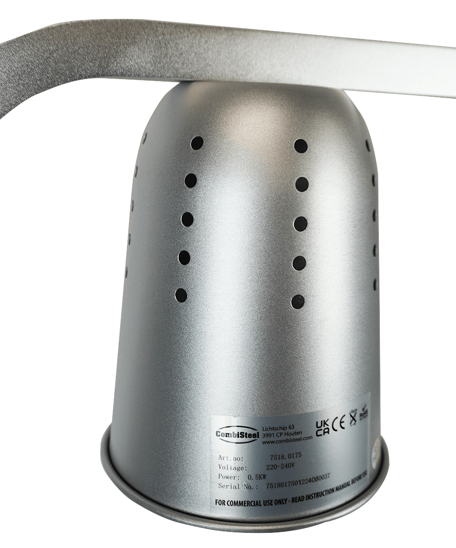 Lampe chauffant argent — Combisteel 7518.0175