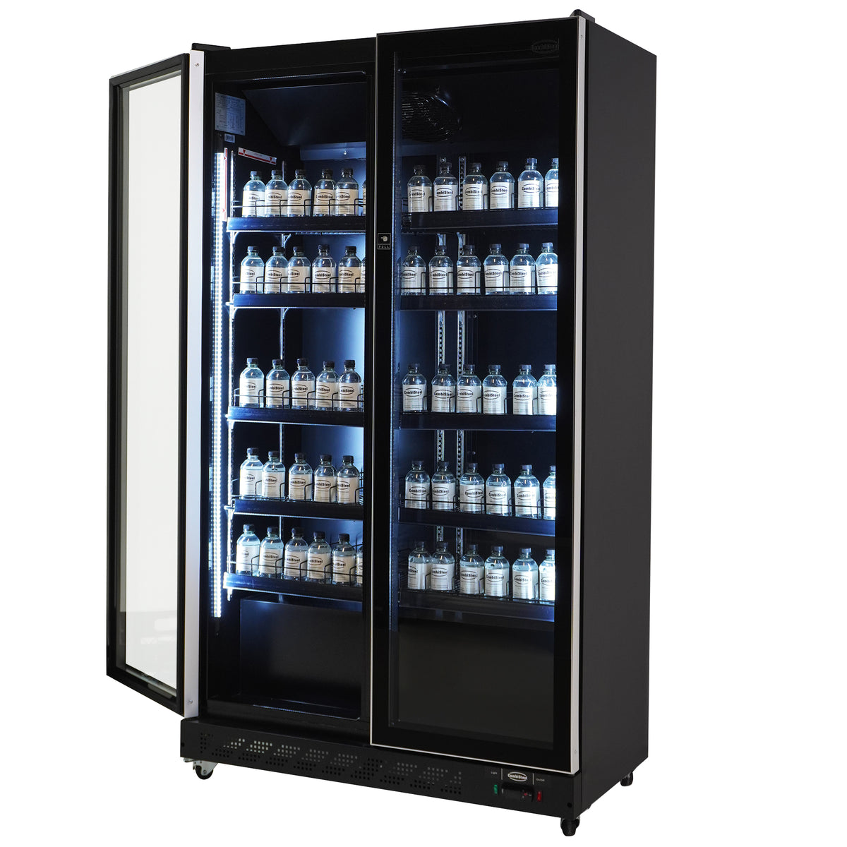 Réfrigérateur 2 portes en verre noir — Combisteel 7526.0010