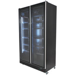 Réfrigérateur 2 portes en verre noir — Combisteel 7526.0010