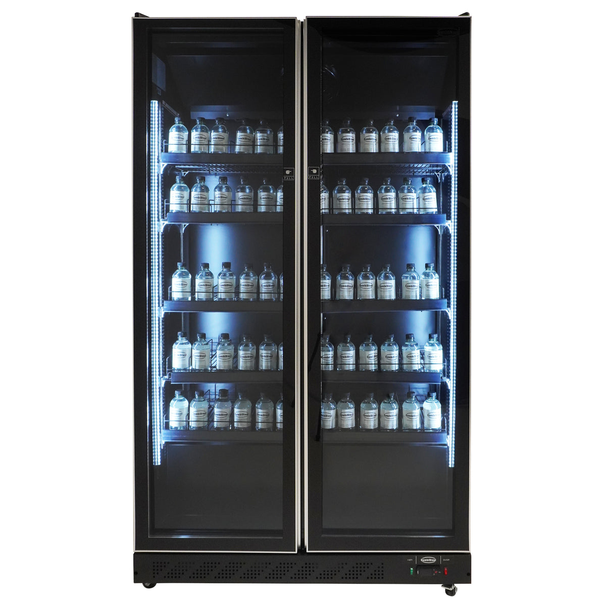 Réfrigérateur 2 portes en verre noir — Combisteel 7526.0010