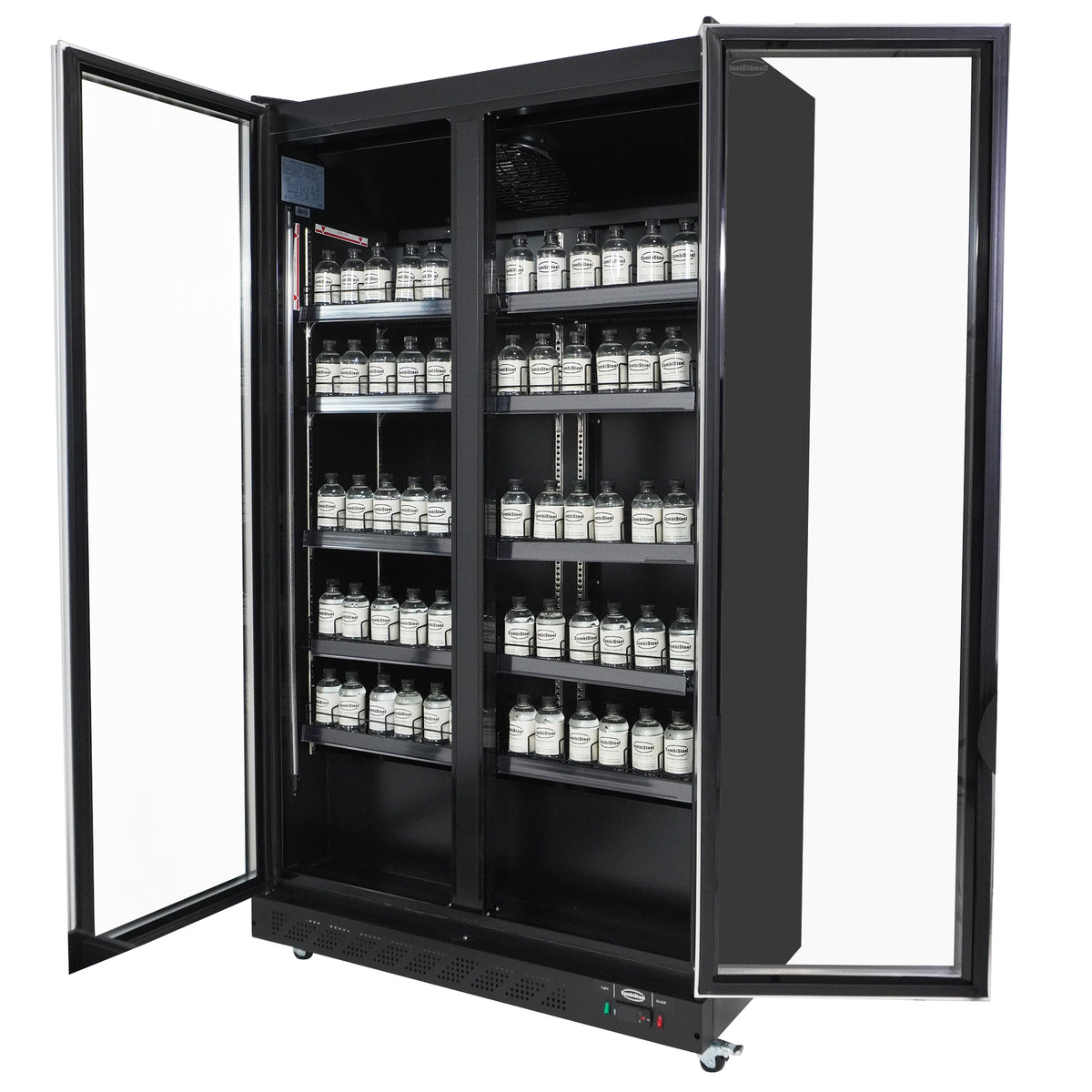 Réfrigérateur 2 portes en verre noir — Combisteel 7526.0010