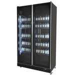 Réfrigérateur 2 portes en verre noir — Combisteel 7526.0010