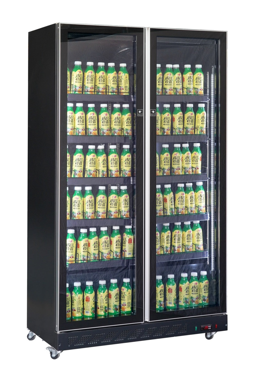 Réfrigérateur 2 portes en verre noir — Combisteel 7526.0010
