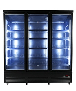 Réfrigérateur 3 portes en verre noir ceb-1600r bl — Combisteel 7526.0110