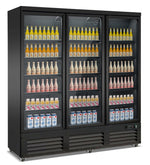 Réfrigérateur 3 portes en verre noir ceb-1600r bl — Combisteel 7526.0110
