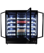 Réfrigérateur 3 portes en verre noir ceb-1600r bl — Combisteel 7526.0110