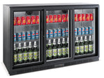 Arrière bar réfrigérée noir 3 portes coulisst — Combisteel 7527.0025