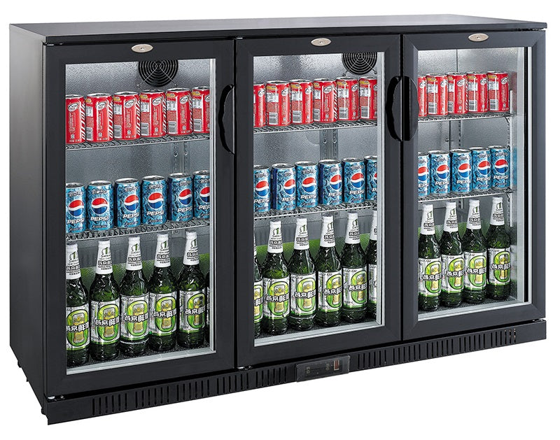 Arrière bar réfrigérée noir 3 portes — Combisteel 7527.0040