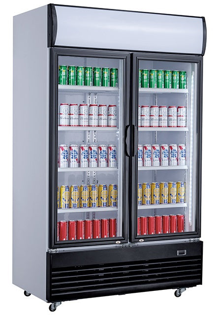 Réfrigérateur 2 portes en verre 1000 L — Combisteel 7527.0105