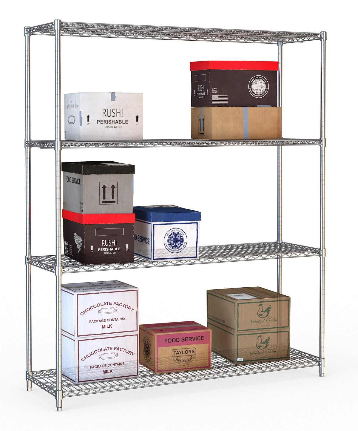 Étagères 4 levels 1500 démontable — Combisteel 7530.0015