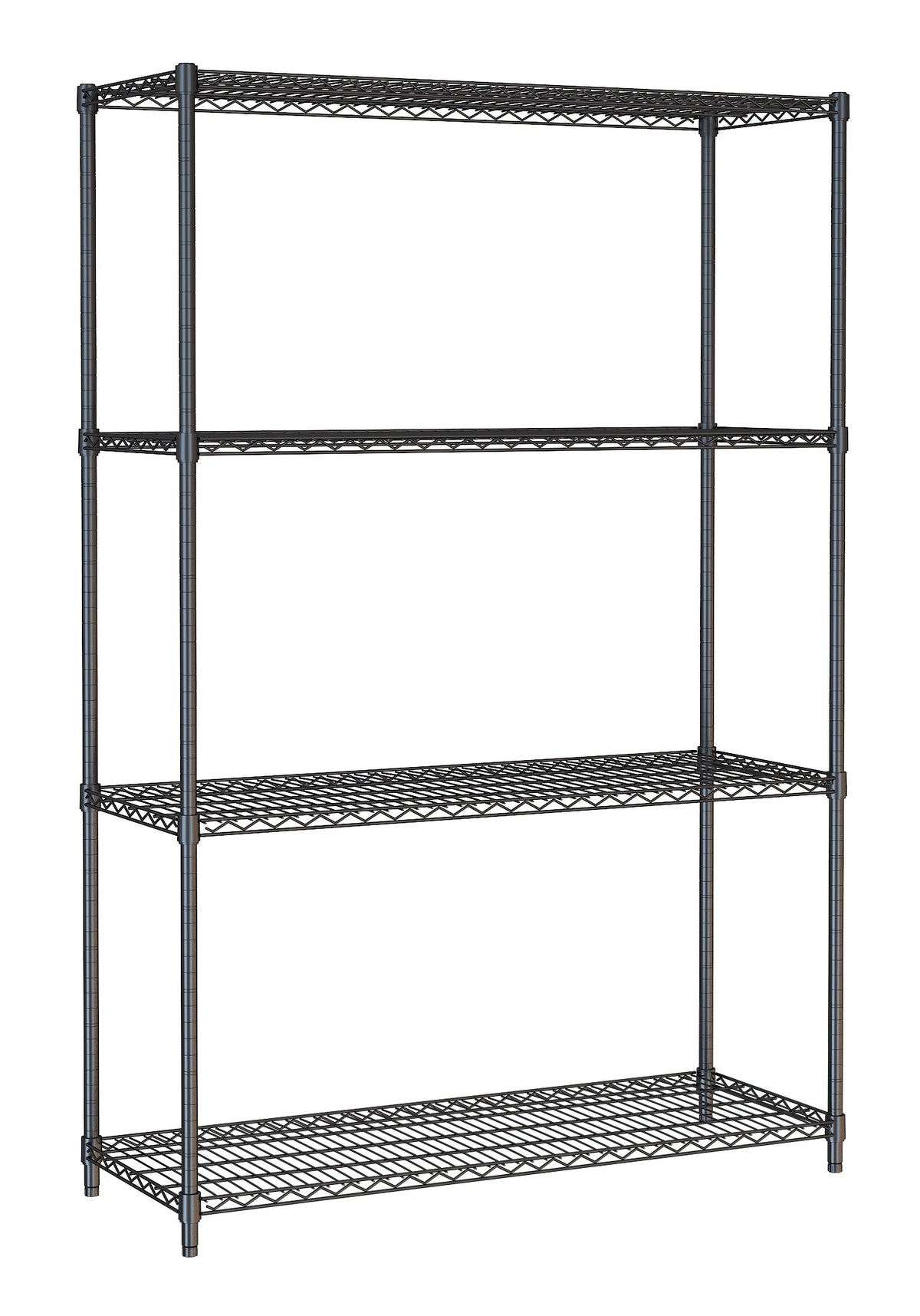 Étagères 4 levels 1200 noir démontable — Combisteel 7530.0030