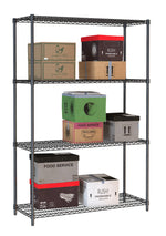 Étagères 4 levels 1200 noir démontable — Combisteel 7530.0030