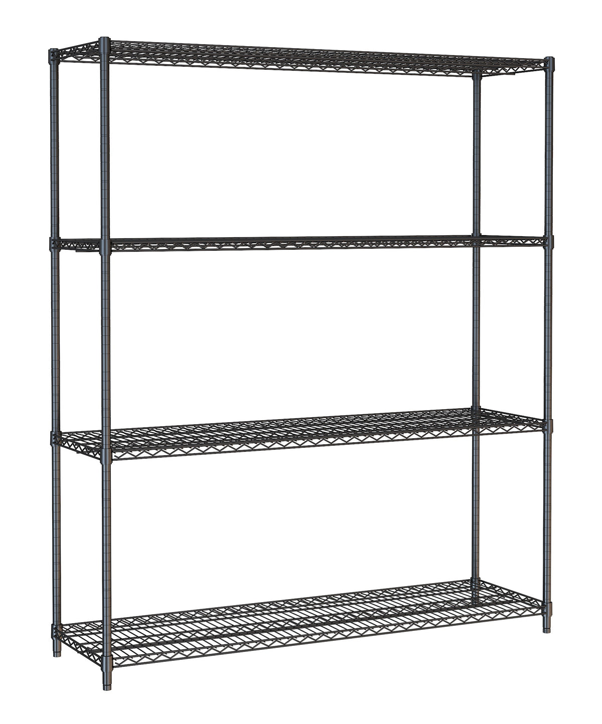 Étagères 4 levels 1500 noir démontable — Combisteel 7530.0035