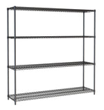 Étagères 4 levels 1800 noir démontable — Combisteel 7530.0040