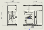 Machine de café incl. 1 carafe en verre 1.8 L — Combisteel 7535.0005