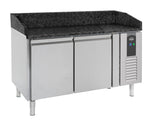 Table prép pour pizza 2 portes granit noir — Combisteel 7950.0050