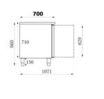700 table réfrigérée 3 portes — Combisteel 7950.0082