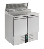 Saladette réfrigérée 2 portes 5x1/6gn récipient — Combisteel 7950.0095