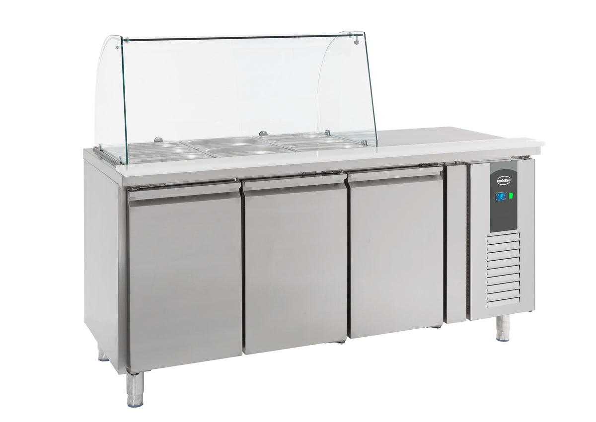 Table réfrigérée avec verre 3 portes — Combisteel 7950.0415