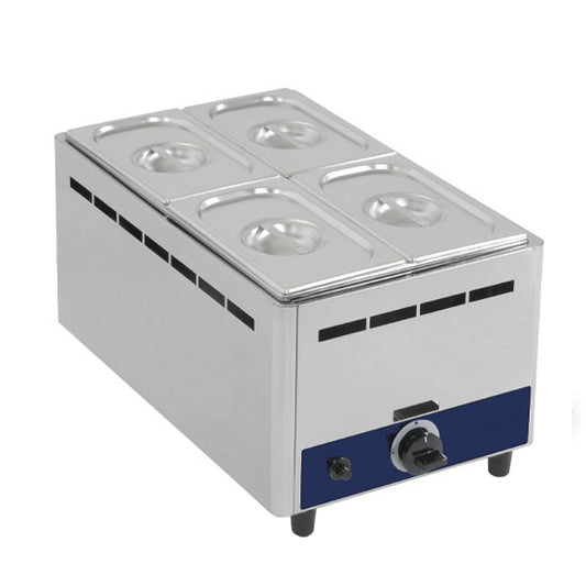 Bain-marie gaz de table, 1 cuve gn h=150 mm