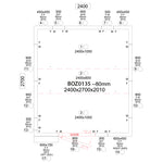 Chambre froide, épaisseur 80 mm, h=2010 mm, 2400x2700 mm