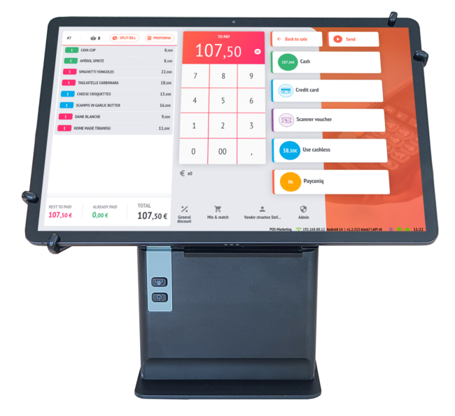 PACK 10’’ COMPACT Caisse Enregistreuse Restaurant Horeca  avec installation