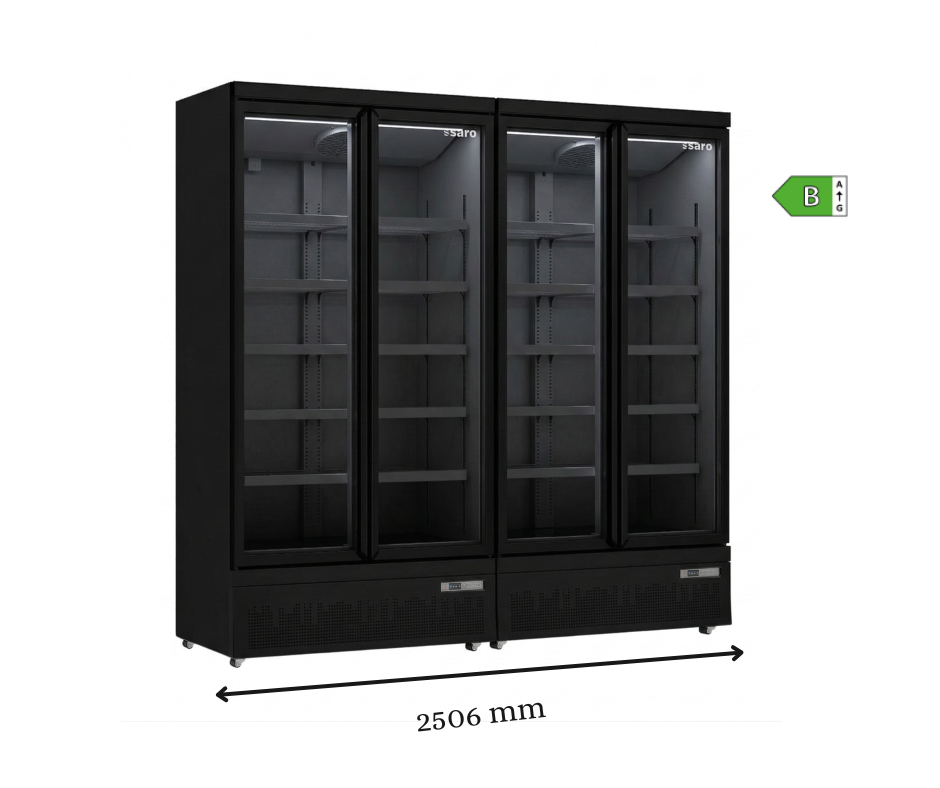 Réfrigérateur Professionnel 2 Portes Vitrées – Horecalaan Collection (1111 Litres) (Lot de 2)