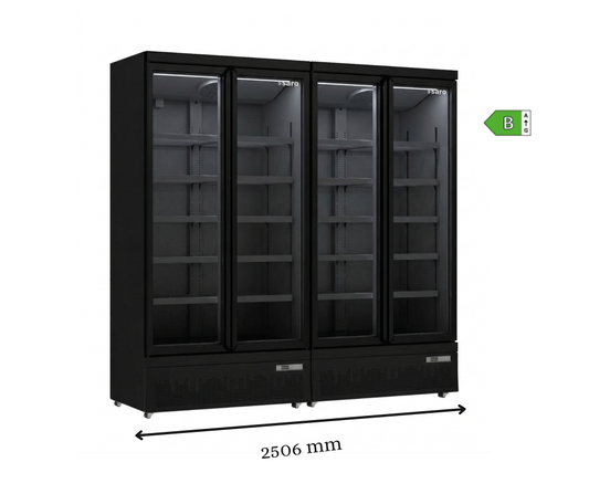 Réfrigérateur Professionnel 2 Portes Vitrées – Horecalaan Collection (1111 Litres) (Lot de 2)