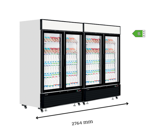 Vitrine réfrigérée professionnelle 2 portes vitrées – 1108L – TEFCOLD LGC5000 (LOT DE2)