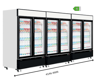 Vitrine réfrigérée professionnelle 2 portes vitrées – 1108L – TEFCOLD LGC5000 (LOT DE3)
