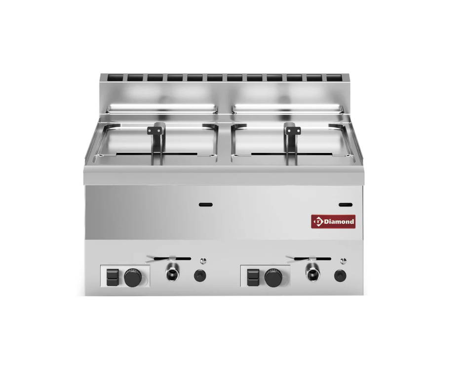 Friteuse gaz, 2 cuves 8 litres -Top- G60/F16-6T-N