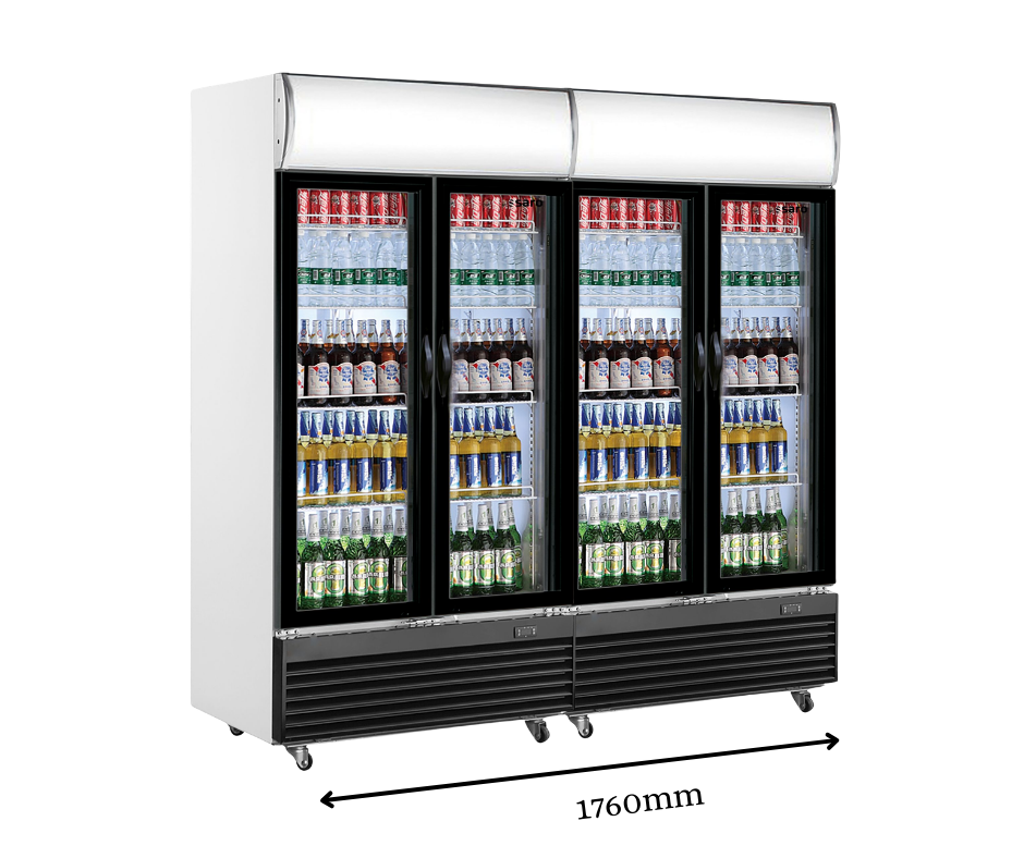 Réfrigérateur Professionnel 2 Portes avec Fronton Lumineux – Horecalaan Collection (580 Litres) (LOT DE 2)