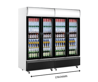 Réfrigérateur Professionnel 2 Portes avec Fronton Lumineux – Horecalaan Collection (580 Litres) (LOT DE 2)