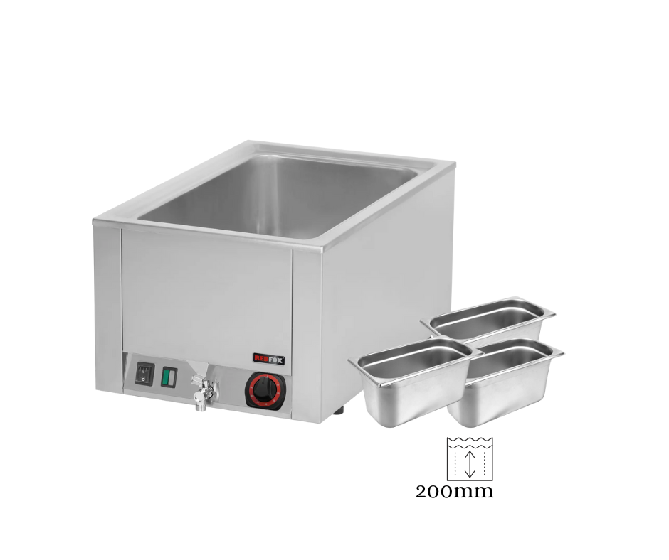 Bain-Marie Électrique de Table REDFOX BMV 1/1/20 (1 x GN 1/1 - Profondeur 200 mm)