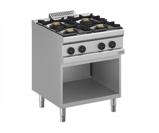 4-pits gasfornuis, op open kast C4GA7-BF 