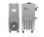 Machine à glace soft et frozen yogurt professionnel par pompe vertical à roulettes 2x12 l