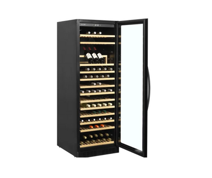 Cave à Vin TFW400-F - 165 Bouteilles, Porte Vitrée Sans Cadre, Silencieuse