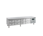 Soubassement Réfrigéré Professionnel GN1/1 UC5480 - 8 Tiroirs, 350L, Inox