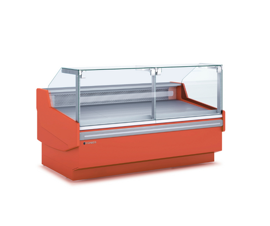 2.5 m - Vitrine modulaire série 12 verre relevable  Droite , avec  réserve CVE-12-25-TF