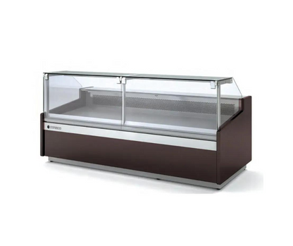 2 m - Vitrine modulaire série 10 verre relevable Droite , avec  réserve CVE-10E-20-RC-TF