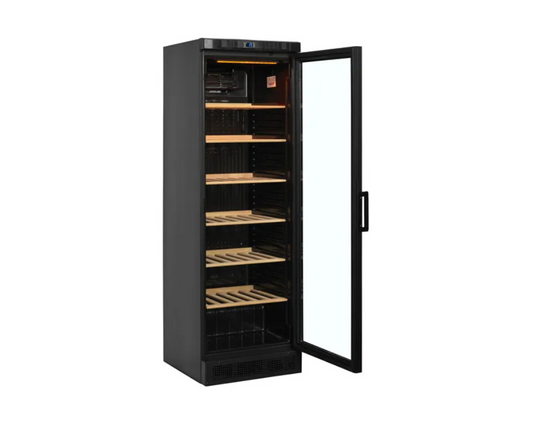 Vitrine Réfrigérée à Vin Tefcold CPV1380E - 118 Bouteilles, Porte Teintée Anti-UV, Silencieuse