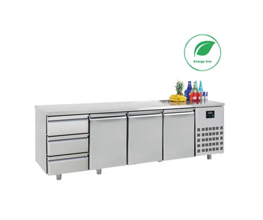 700 TABLE RÉFRIGÉRÉE 3 PORTES 3 TIROIRS ENERGY LINE 7489.5560