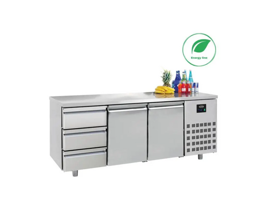 700 TABLE RÉFRIGÉRÉE 2 PORTES 3 TIROIRS ENERGY LINE 7489.5555