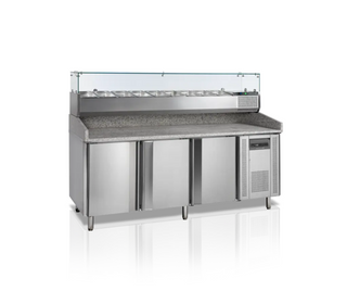 Table à pizza avec module pour garniture