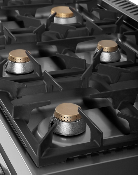 Cuisinière professionnelle à gaz 6 feux avec placard Unninox G70C30K